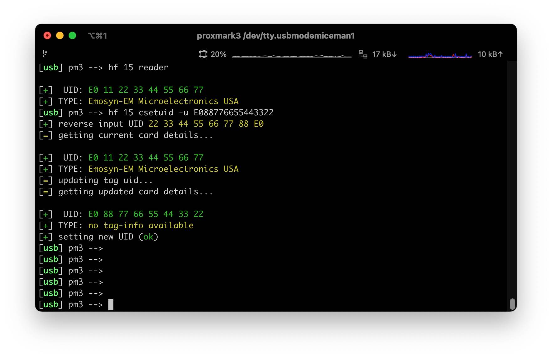 How to change the UID of ISO15693 ICode SLI Card with Proxmark3 X ...