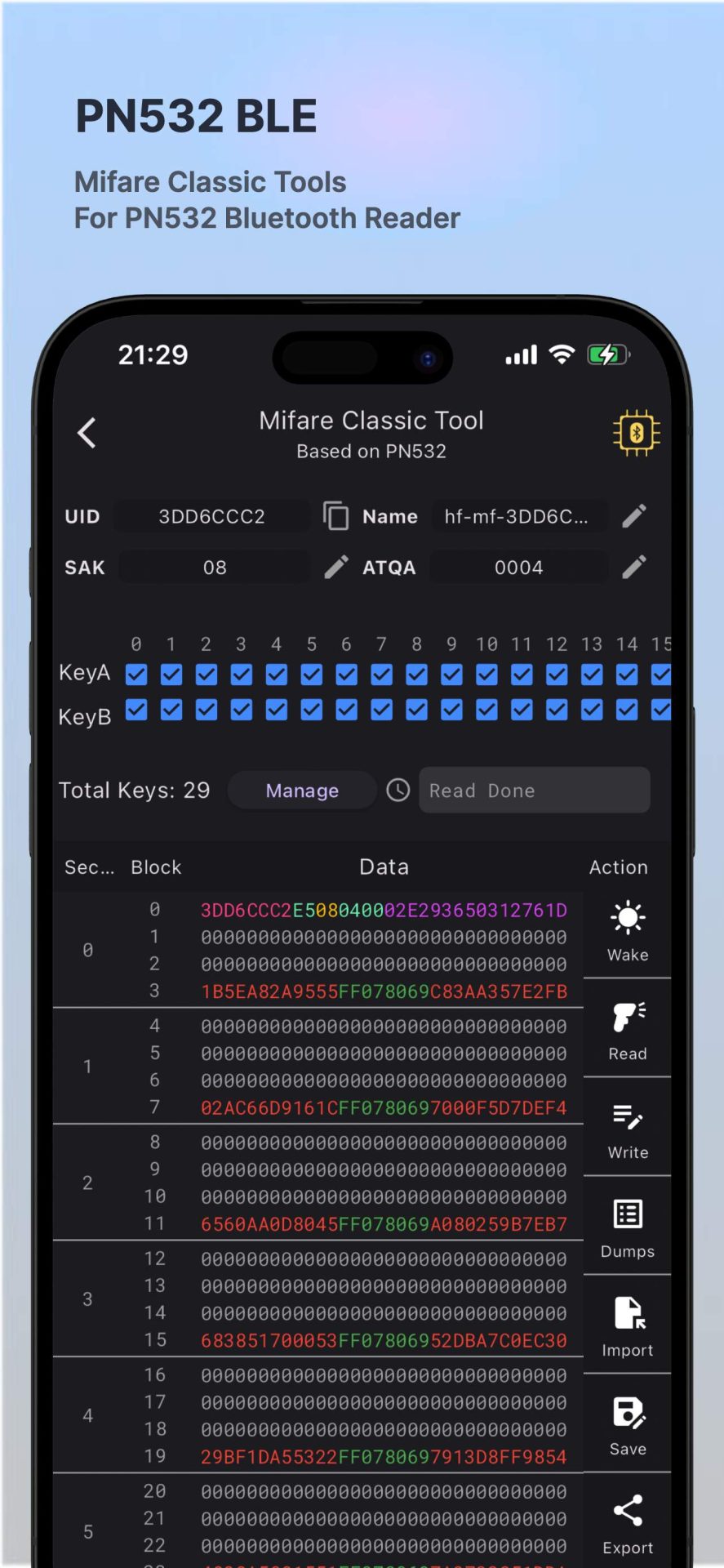 Mifare Classic Tool For Ios And Android Mtools Tec 1008