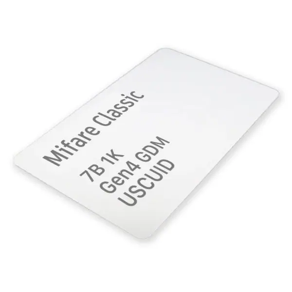 GDM 7 Byte 1K Mifare Classic S50 White Card | GEN4 GMD USCUID