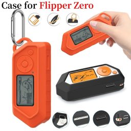 Flipper Zero Electronic Pet Game Console Cover Anti-slip Silicone Protective Case (Black)