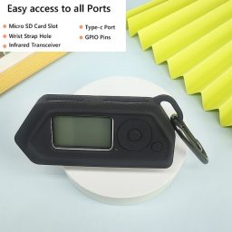 Flipper Zero Electronic Pet Game Console Cover Anti-slip Silicone Protective Case (Black)