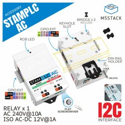 StamPLC AC Relay Power Supply Module - 12V/1A AC-DC Converter with 240V@10A Relay Control