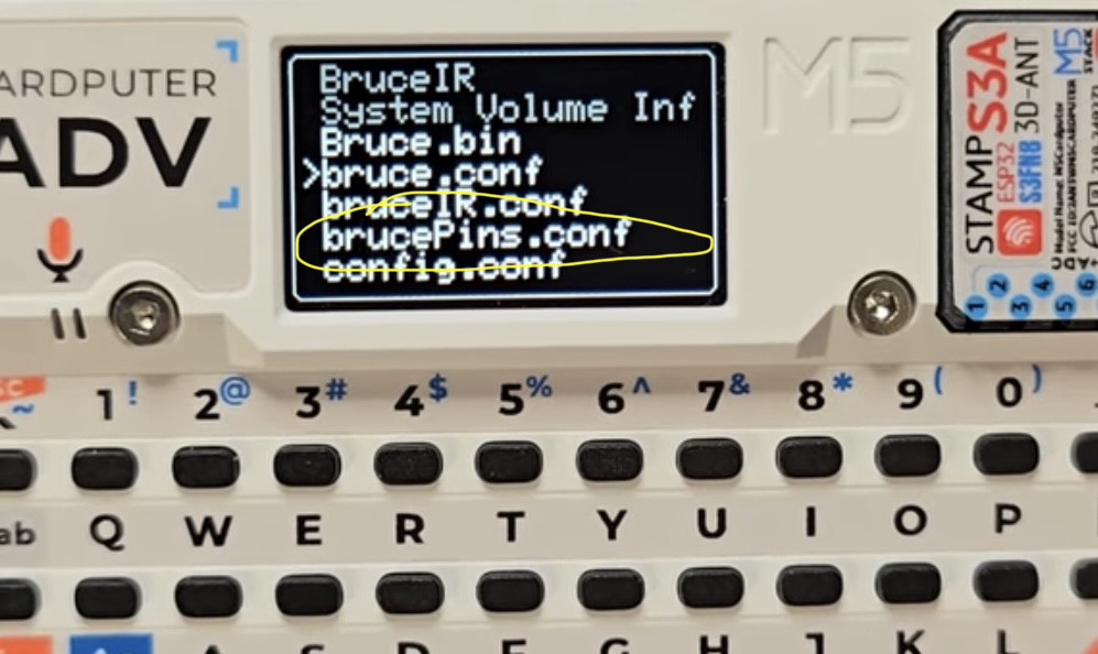 BrucePins.conf configuration file