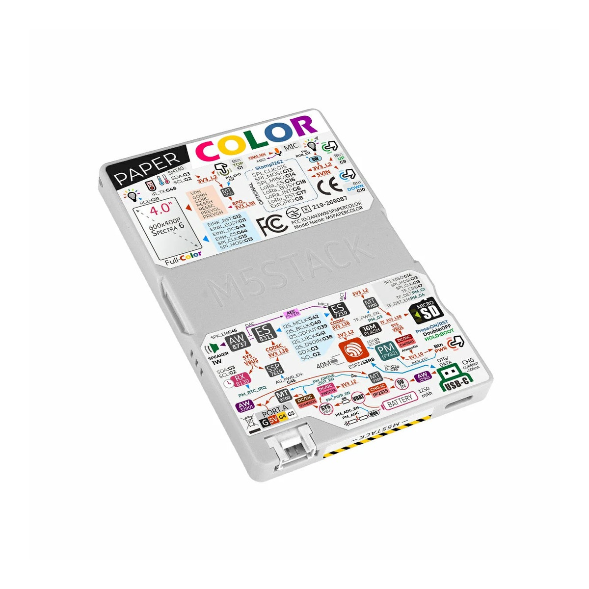M5Paper Color – ESP32-S3 Dev Kit with 4" Full-Color E-Ink Display - Image 6