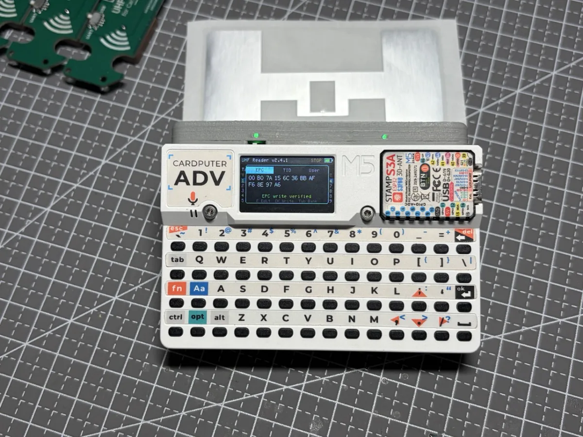 EPC memory write verified on Cardputer ADV UHF Reader app