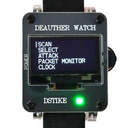 DSTIKE Deauther Watch X II ESP8266 development watch on white background