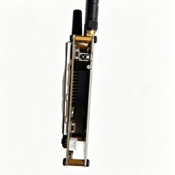 ESP32-DIV V2 close-up of stacked PCB, infrared transceiver and antenna hardware