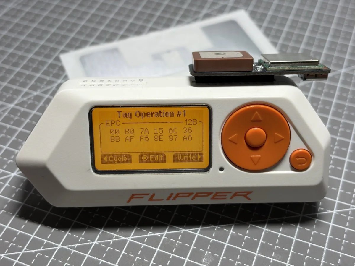 EPC bank displayed in UHF Expansion 1.1 on Flipper Zero