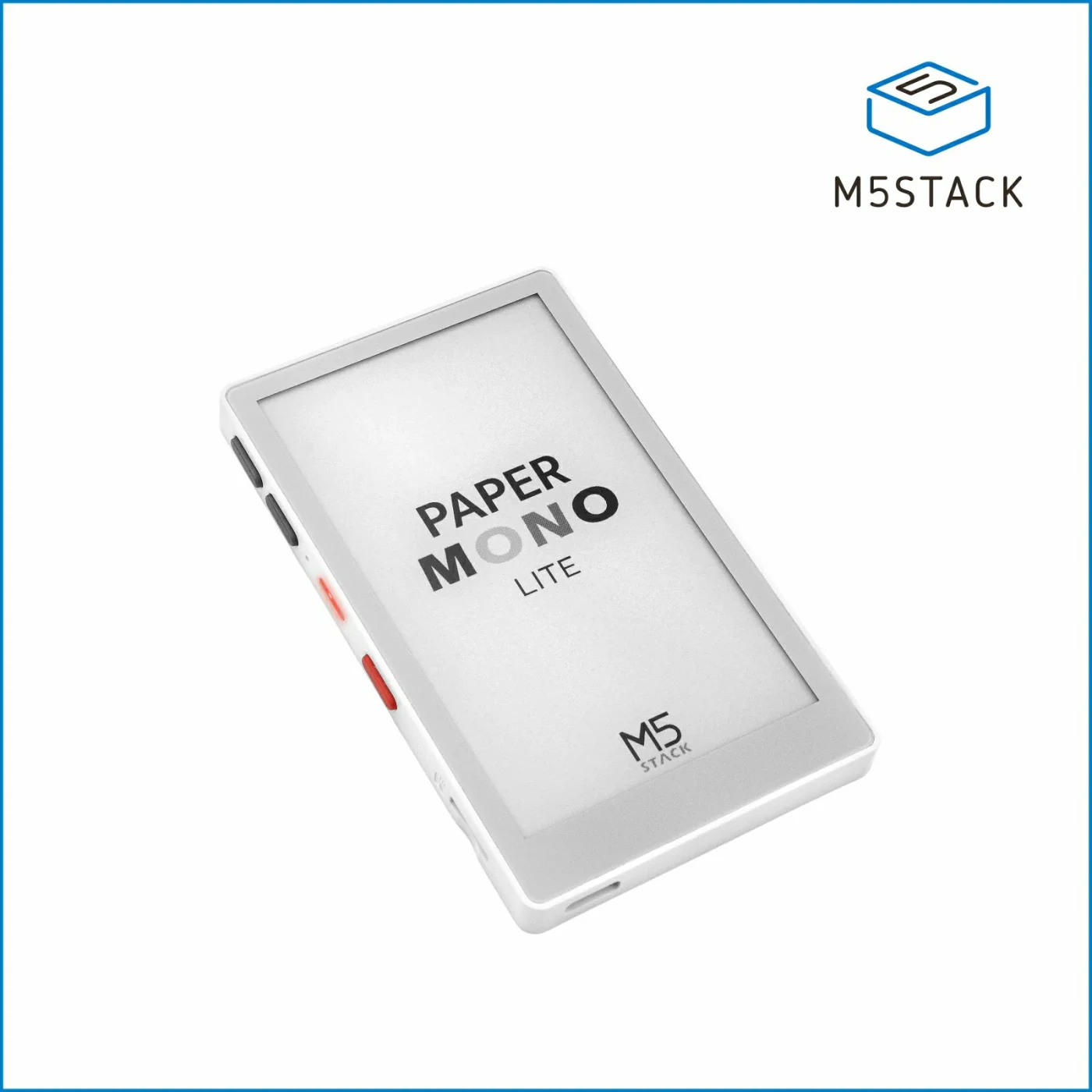 M5Stack PaperMono Lite without LoRa or NFC on a white background