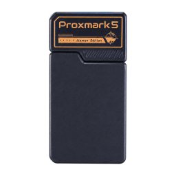 Proxmark5 Iceman Edition black-and-gold tri-band RFID research device on white background