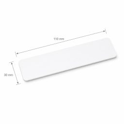 Blank white TID changeable UHF magic card measuring 110 × 30 mm