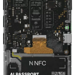 TRAE AI Card rear view with transparent shell and NFC area